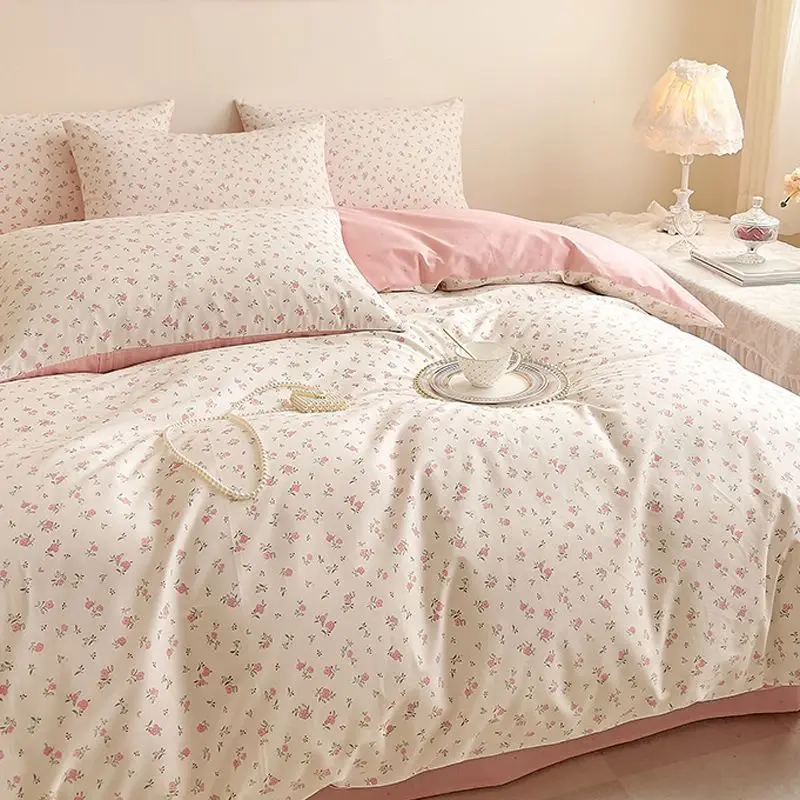 Ins Floral Bedding Set Girl Favorite Pink Single Double Queen Size Duvet Cover No Filler Flat Sheet Pillowcase Home Bed Linens
Ins Floral Bedding Set Girl Favorite Pink Single Double Queen Size Duvet Cover No Filler Flat Sheet Pillowcase Home Bed Linens