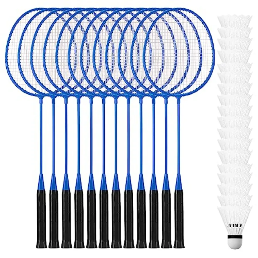 12 Pcs Badminton Rackets Bulk with 18 Nylon Badmintons, Shuttle Set for Beginners Advanced Player Backyard Gym Beach Outdoor
12 Pcs Badminton Rackets Bulk with 18 Nylon Badmintons, Shuttle Set for Beginners Advanced Player Backyard Gym Beach Outdoor