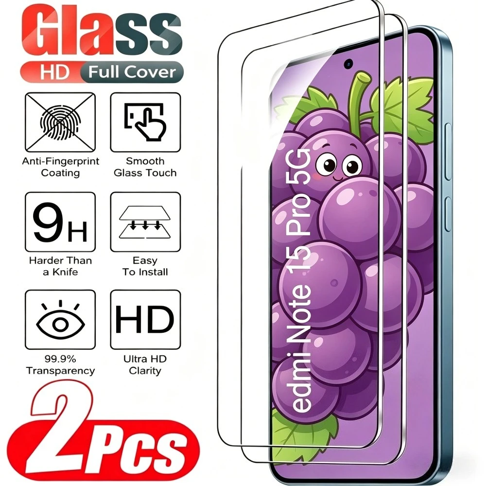 2Pcs Full Cover Tempered Glass for Redmi Note 15 Pro 5G 14 13 12 Pro 14S 12S Screen Protector for Redmi 15C 15 14C 13C 12C 10A
2Pcs Full Cover Tempered Glass for Redmi Note 15 Pro 5G 14 13 12 Pro 14S 12S Screen Protector for Redmi 15C 15 14C 13C 12C 10A