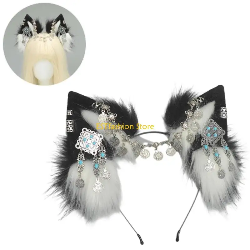 Y5GC Realistic Animal Ear Headwear For Halloween Role Playing Event Cosplay Dressing up
Y5GC Realistic Animal Ear Headwear For Halloween Role Playing Event Cosplay Dressing up