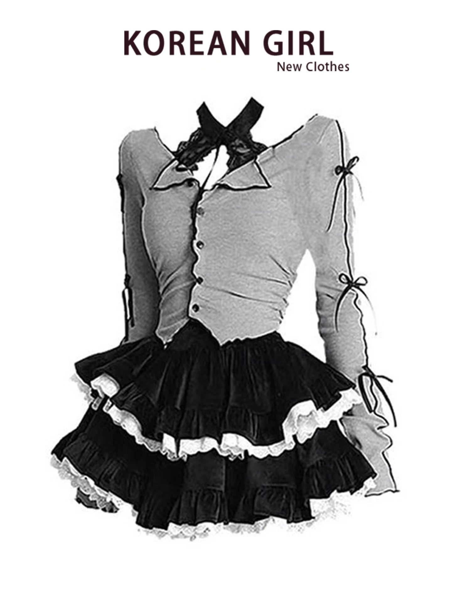 Sweet Spicy Sexy Lace Halter T-Shirt Women's Early Spring Ballet Style Black Skirt Top Puffy Cake Skirt Set Fashionable ...
Sweet Spicy Sexy Lace Halter T-Shirt Women's Early Spring Ballet Style Black Skirt Top Puffy Cake Skirt Set Fashionable ...
