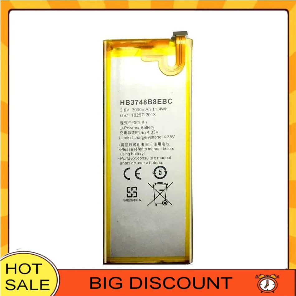 Аккумулятор мобильного телефона HB3748B8EBC 3000 мАч для Huawei Ascend G7 G7-TL100 C199 C199-CL00
Аккумулятор мобильного телефона HB3748B8EBC 3000 мАч для Huawei Ascend G7 G7-TL100 C199 C199-CL00