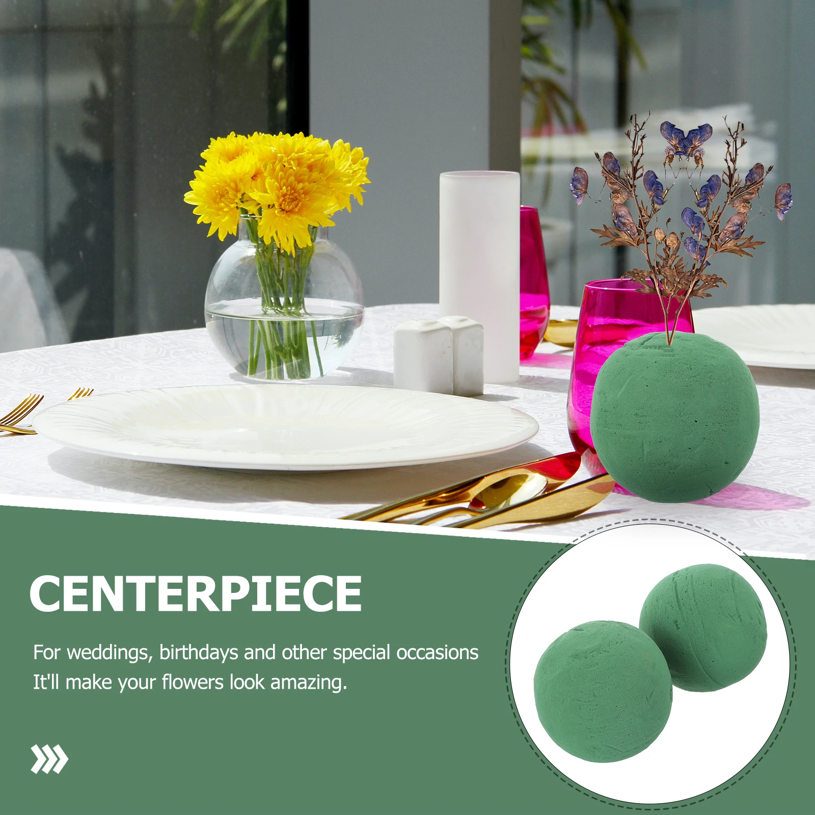 Flower Ball Sphere Foams for Decoration Round Floral Fresh Arrangement Supplies Florist
Flower Ball Sphere Foams for Decoration Round Floral Fresh Arrangement Supplies Florist