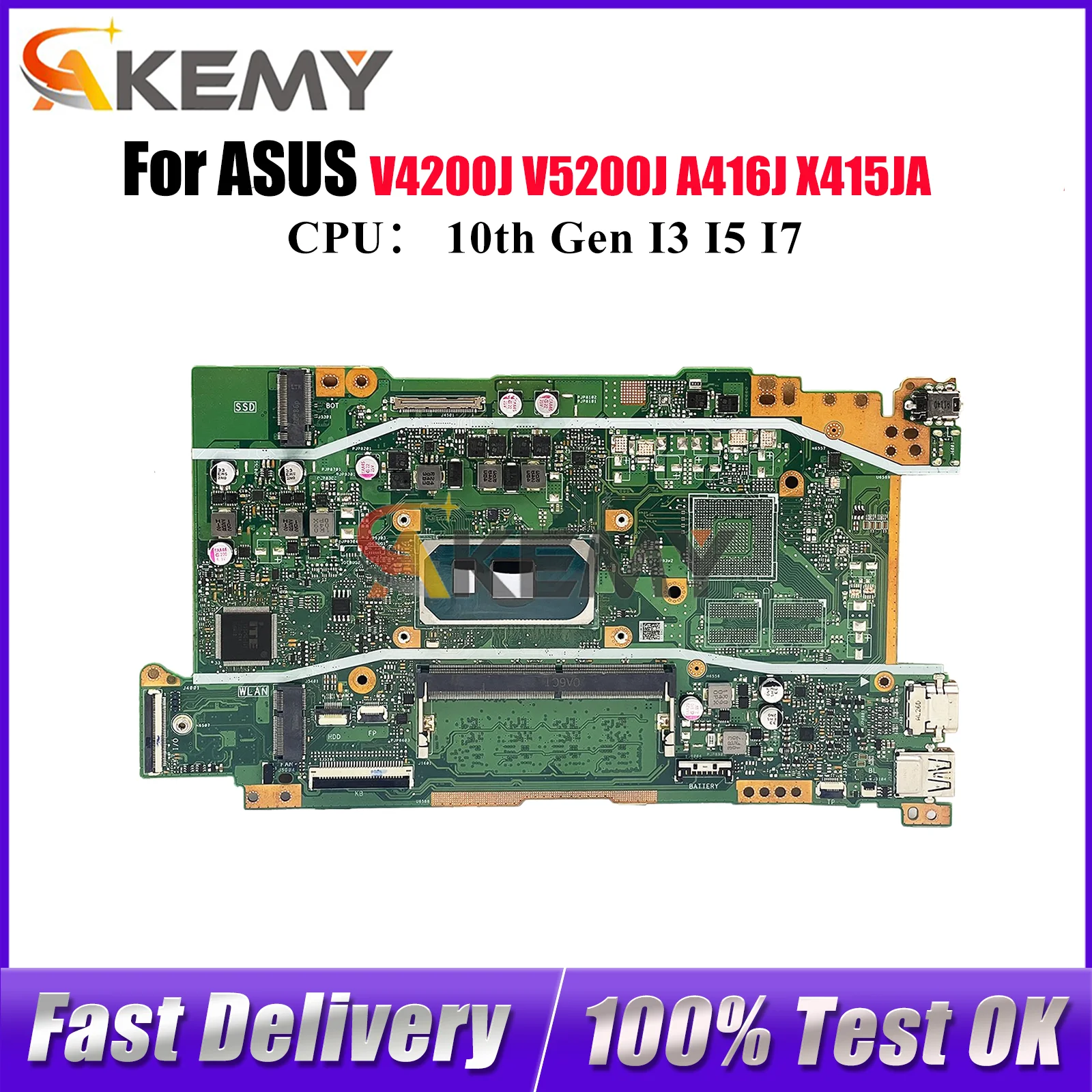 X415JA Laptop Motherboard For ASUS VivoBook X415JP X415JAB A416J X415JF V4200J X415JA V5200J X415J Mainboard With I3 I5 I7 CPU
X415JA Laptop Motherboard For ASUS VivoBook X415JP X415JAB A416J X415JF V4200J X415JA V5200J X415J Mainboard With I3 I5 I7 CPU