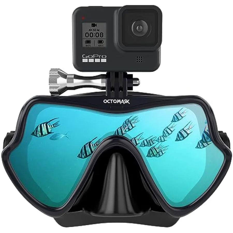 Frameless Scuba Mask w/Mount for all GoPro Hero Cameras for Scuba Diving Snorkeling Freediving Silicone Black Wide 180 Field of
Frameless Scuba Mask w/Mount for all GoPro Hero Cameras for Scuba Diving Snorkeling Freediving Silicone Black Wide 180 Field of