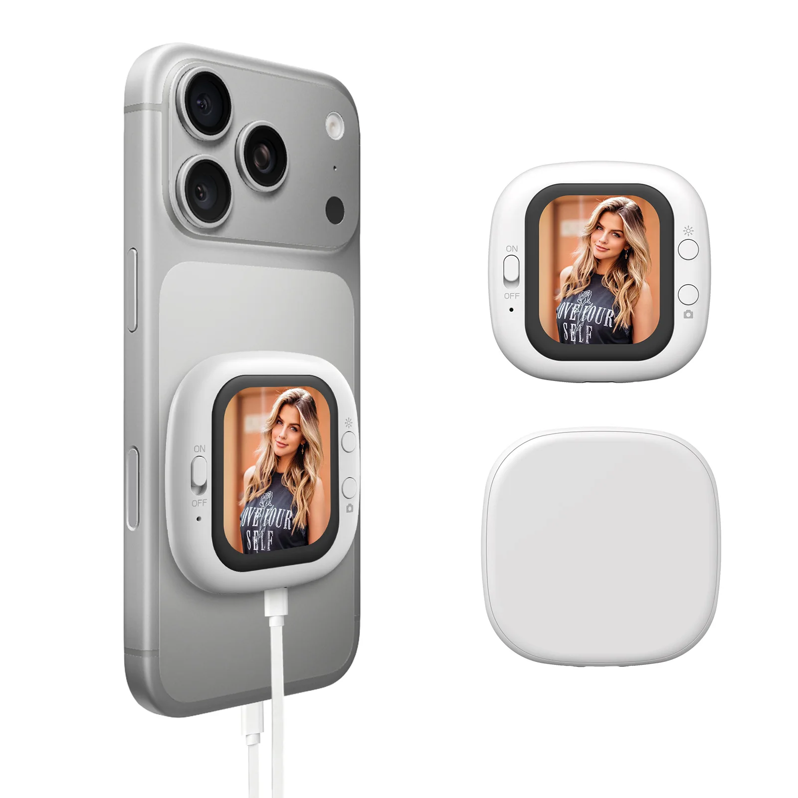 Mini Selfie Monitor Screen with MagSafe Magnetic Simple Operation For iPhone 5-12 13 14 15 16 Pro Vlog Live Stream Girls Gifts
Mini Selfie Monitor Screen with MagSafe Magnetic Simple Operation For iPhone 5-12 13 14 15 16 Pro Vlog Live Stream Girls Gifts