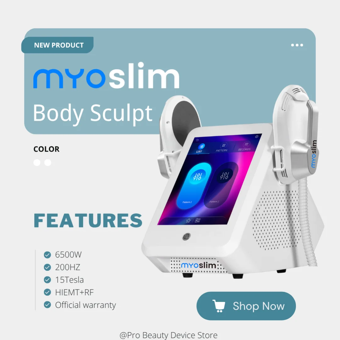MYOSLIM NEO RF HIEMT EMS Body Sculpt Machine Eletric Muscle Stimulator Muscle Massager Fat Burner Weight Loss Butt Lifter Shaper
MYOSLIM NEO RF HIEMT EMS Body Sculpt Machine Eletric Muscle Stimulator Muscle Massager Fat Burner Weight Loss Butt Lifter Shaper