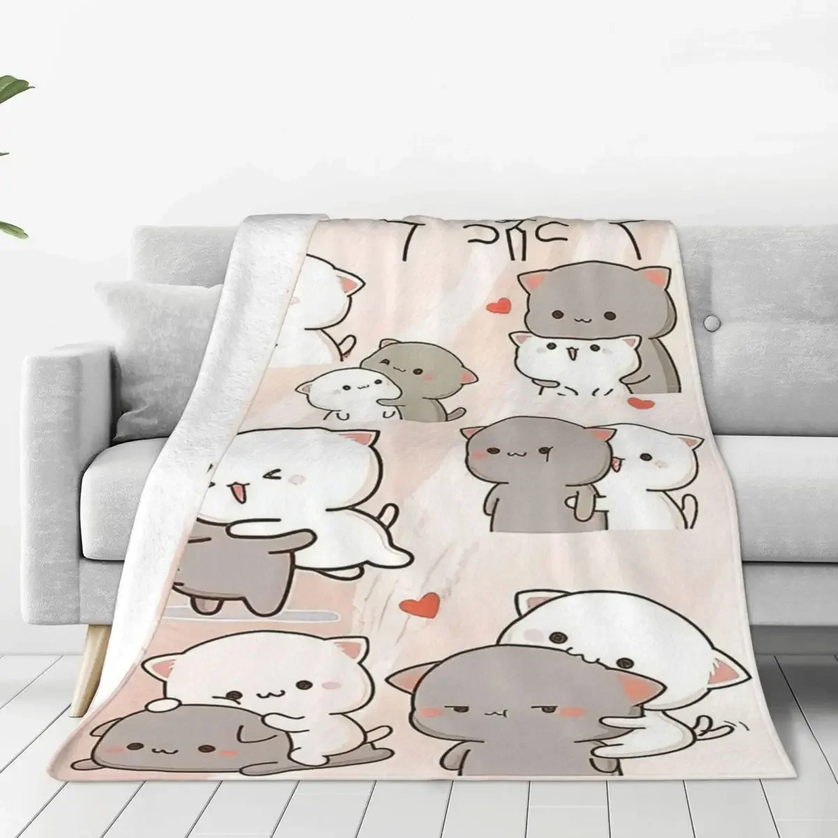 Kawaii Peach and Goma Cartoon Velvet Throw Blanket Soft Plush Mocha Mochi Cat Design for Bed Bedroom Decor Thin Quilt
Kawaii Peach and Goma Cartoon Velvet Throw Blanket Soft Plush Mocha Mochi Cat Design for Bed Bedroom Decor Thin Quilt