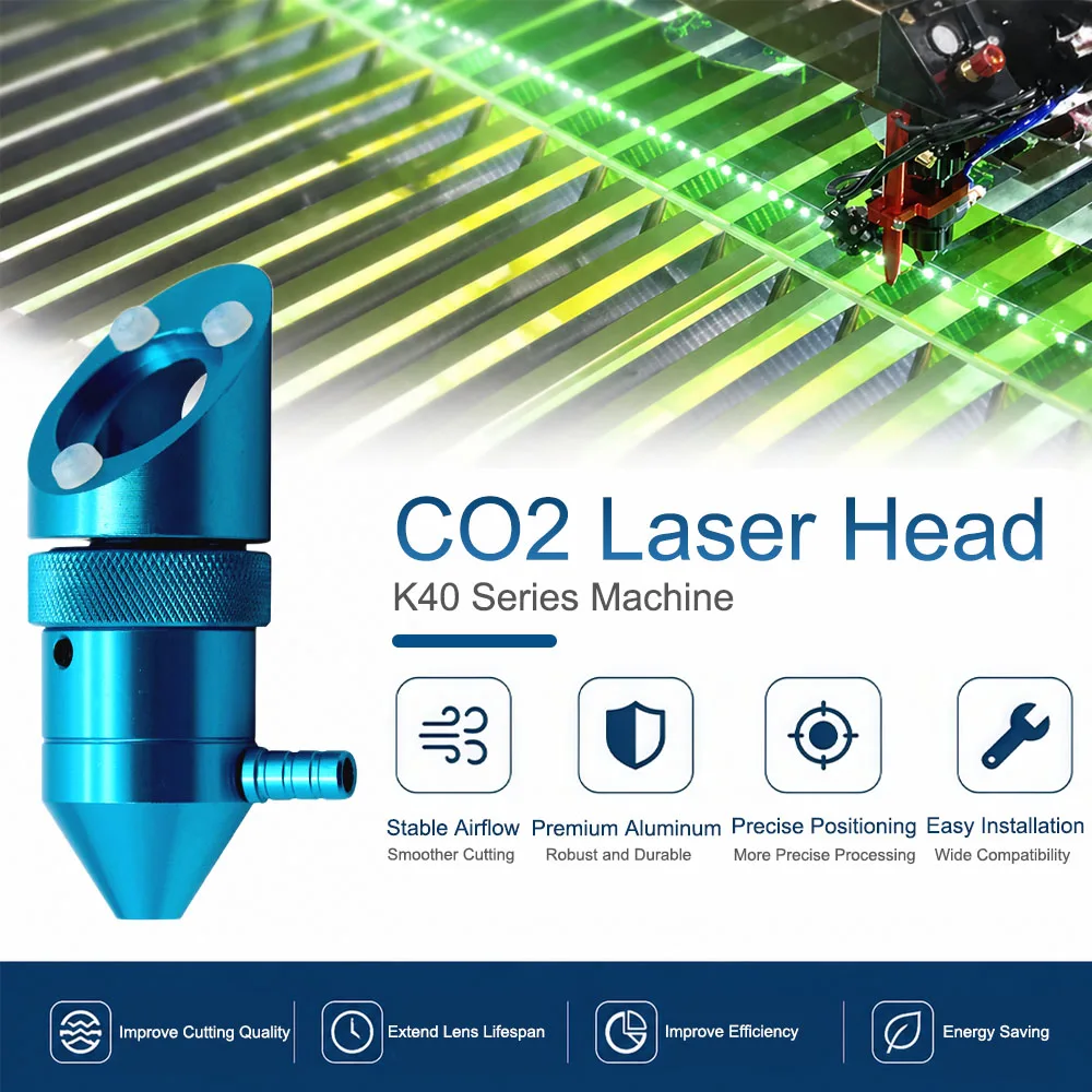 QDLASER K40 Series CO2 Laser Head Lens Dia 12/16/18mm Focal Length 50.8mm Mirror 20mm for Laser Engraving Cutiing Machine
QDLASER K40 Series CO2 Laser Head Lens Dia 12/16/18mm Focal Length 50.8mm Mirror 20mm for Laser Engraving Cutiing Machine