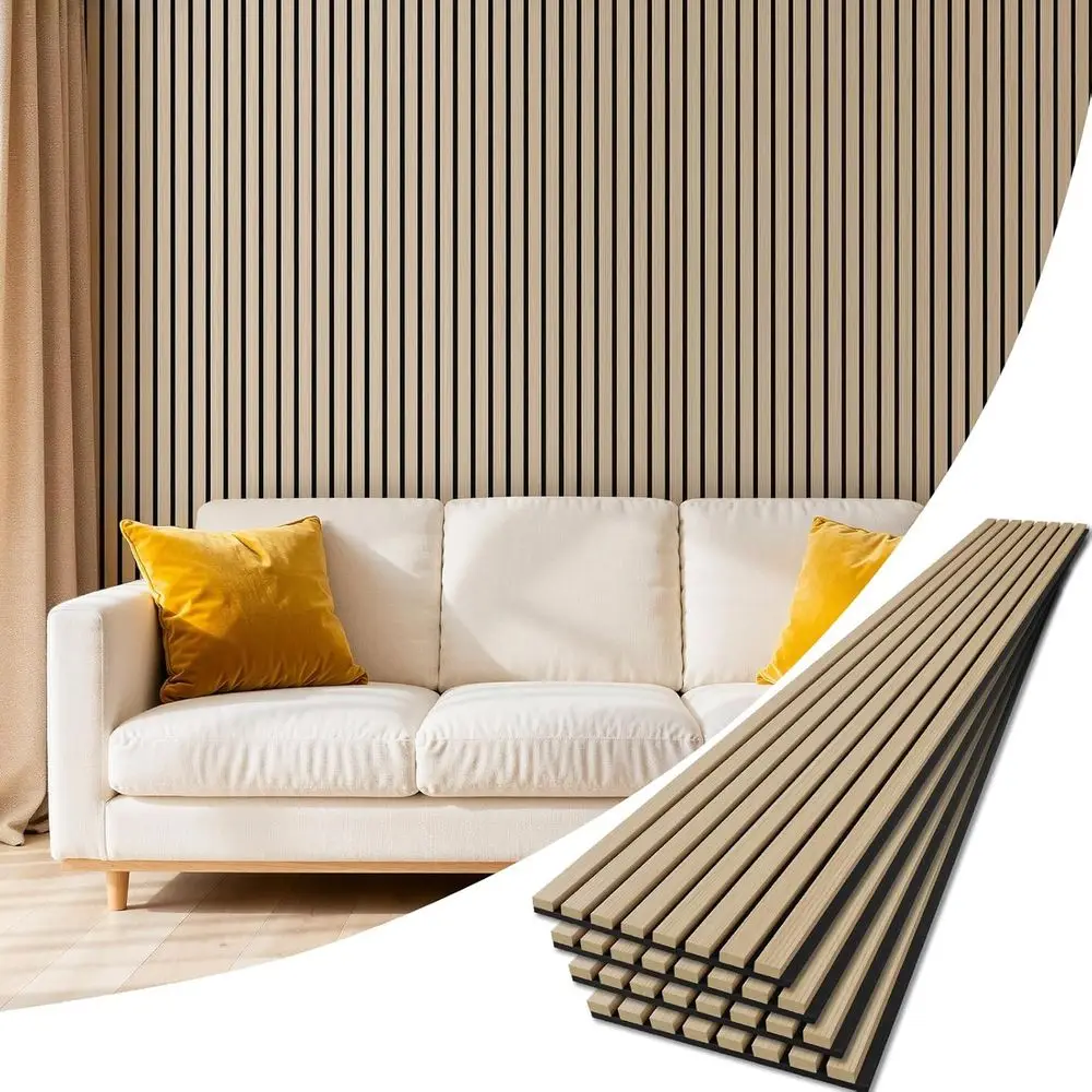 Wood Panels for Wall, 94.4 x 12.8 Acoustic Wood Slat Wall Panel for Interior Decor & Noise Reduction, Soundproof Panel, Sound Ab
Wood Panels for Wall, 94.4 x 12.8 Acoustic Wood Slat Wall Panel for Interior Decor & Noise Reduction, Soundproof Panel, Sound Ab