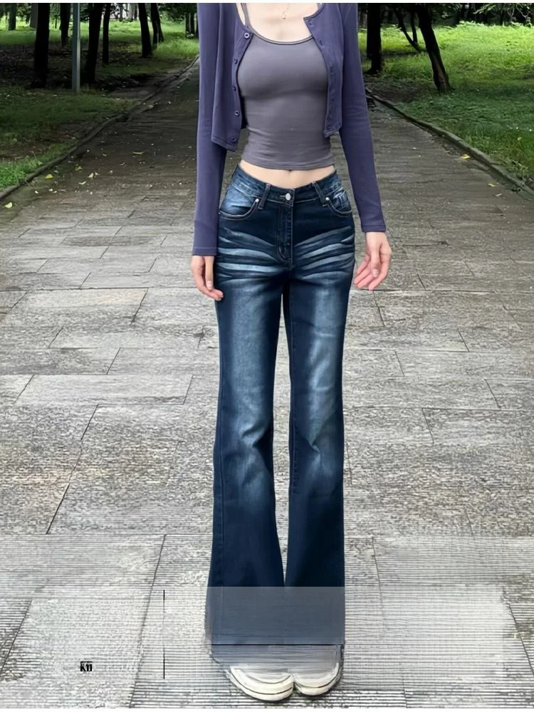 Американские потертые узкие джинсовые джинсы, женские осенне-зимние утягивающие расклешенные брюки больших размеров с низкой талией, прямые брюки
Американские потертые узкие джинсовые джинсы, женские осенне-зимние утягивающие расклешенные брюки больших размеров с низкой талией, прямые брюки