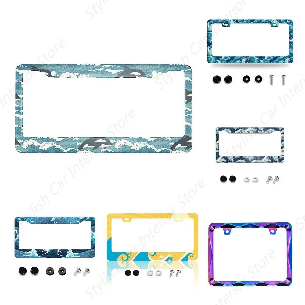 Waves and Sharks Blue License Plate Frame Blue Storm Waves with Sea Whales License Plate Cover Aluminum Metal License Plate
Waves and Sharks Blue License Plate Frame Blue Storm Waves with Sea Whales License Plate Cover Aluminum Metal License Plate