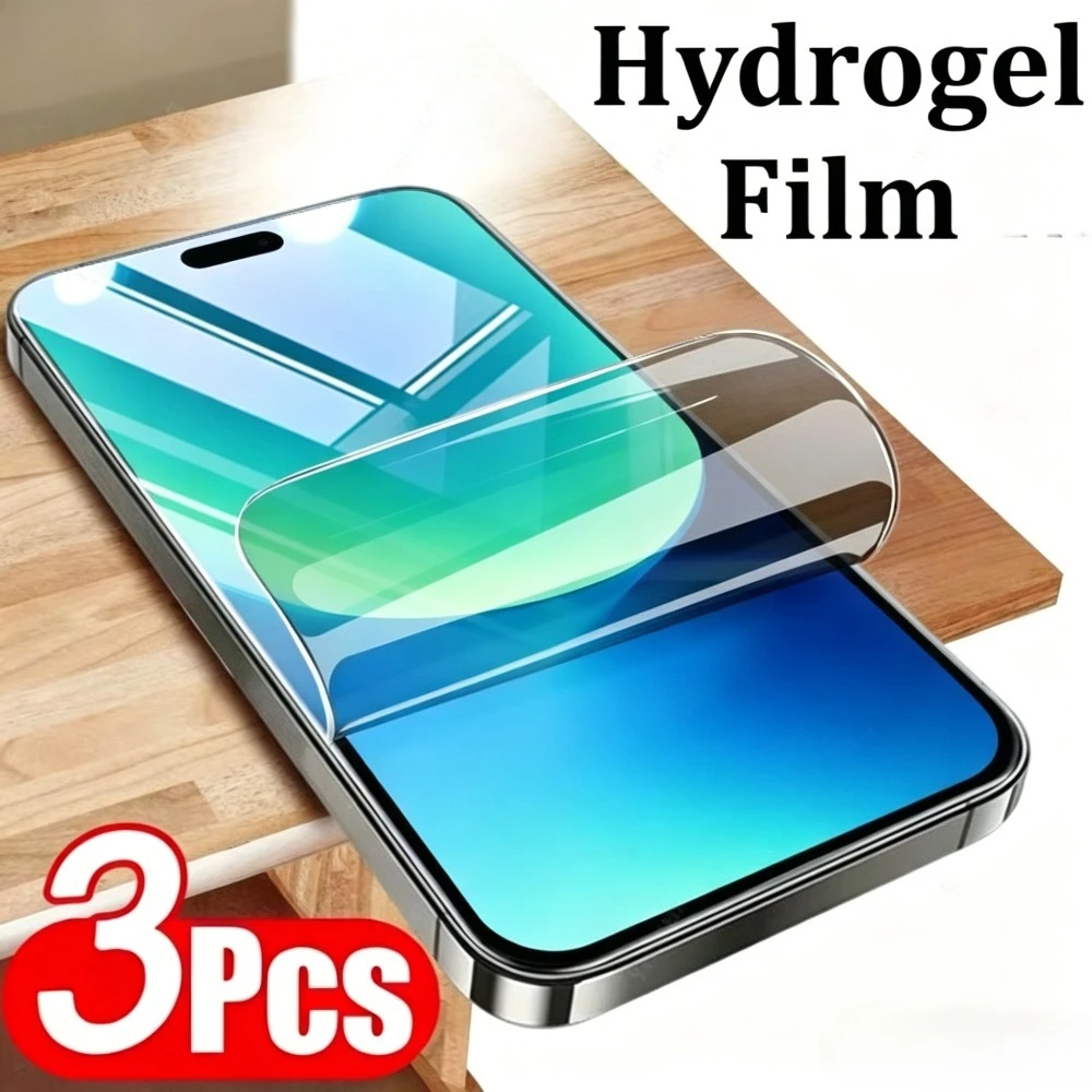 3Pcs Ultra Clear Full Cover Hydrogel Film for iPhone 17 16 15 14 Pro Max Air 17e 16e 13 12 11 Pro Anti-Scratch Screen Protectors
3Pcs Ultra Clear Full Cover Hydrogel Film for iPhone 17 16 15 14 Pro Max Air 17e 16e 13 12 11 Pro Anti-Scratch Screen Protectors