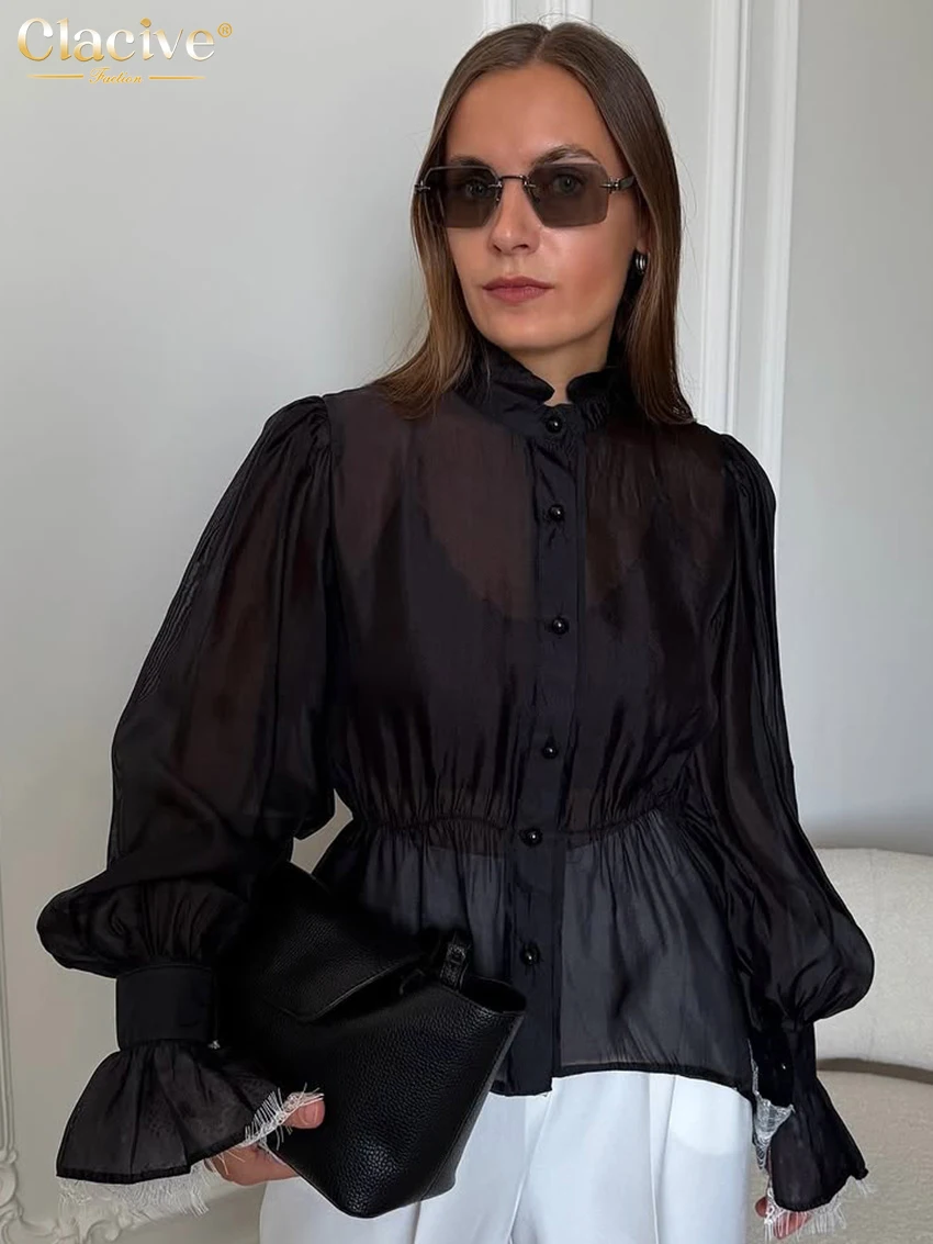 Clacive Fashion Loose White Women's Shirt 2026 Autumn Stand Collar Long Sleeve Blouse Elegant Classic Solid Top Female Clothing
Clacive Fashion Loose White Women's Shirt 2026 Autumn Stand Collar Long Sleeve Blouse Elegant Classic Solid Top Female Clothing