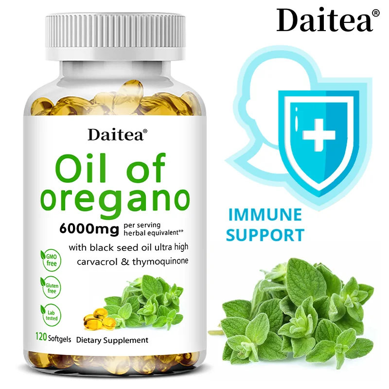 Oregano Oil 300 Mg + Black Pepper Extract - Supports Immune System and Skin Health, Antibacterial and Antioxidant
Oregano Oil 300 Mg + Black Pepper Extract - Supports Immune System and Skin Health, Antibacterial and Antioxidant