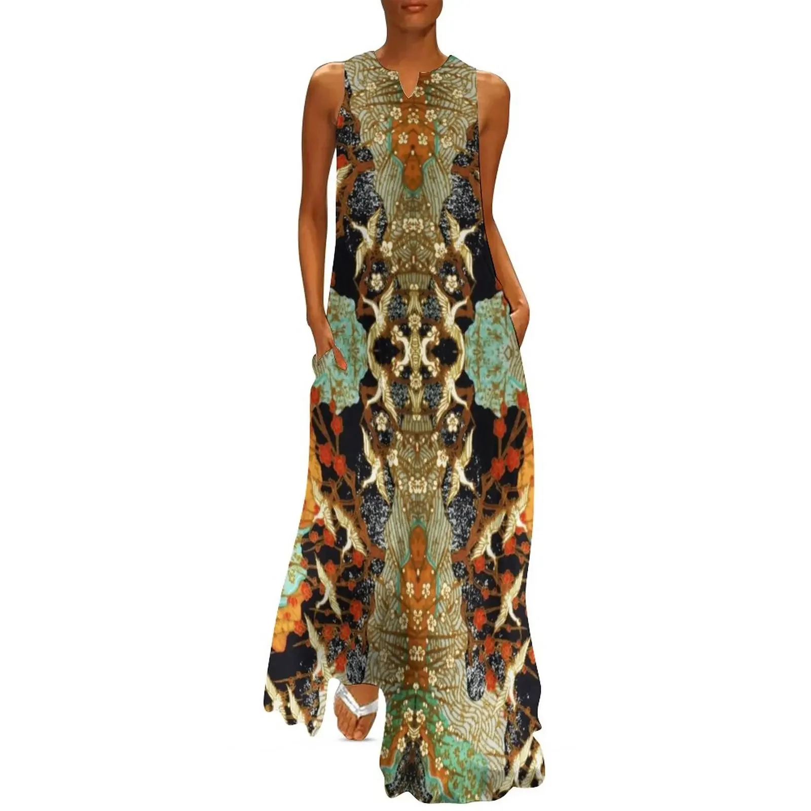 FLYING CRANES AND SPRING FLOWERS Antique Japanese Floral Long Dress summer dress women's summer clothing 2025 Dress
FLYING CRANES AND SPRING FLOWERS Antique Japanese Floral Long Dress summer dress women's summer clothing 2025 Dress