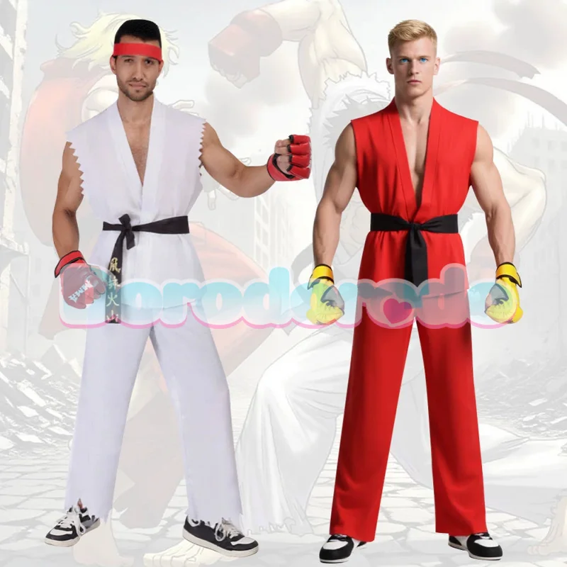 Fighte Ken Masters Cosplay Costume Ryu Cosplay Costume Muay Thai Uniform Gloves For Hallowmas Party Adult Unisex Props
Fighte Ken Masters Cosplay Costume Ryu Cosplay Costume Muay Thai Uniform Gloves For Hallowmas Party Adult Unisex Props