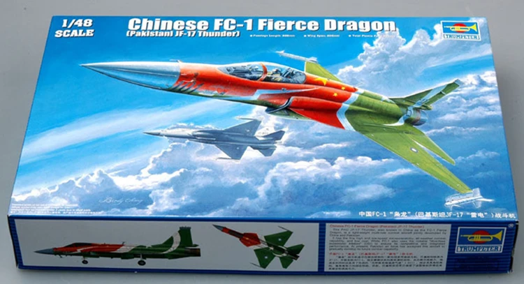 Trumpeter 02815 1/48 Chinese FC-1 Fierce Dragon(Pakistani JF-17 Thunder) Fighter
Trumpeter 02815 1/48 Chinese FC-1 Fierce Dragon(Pakistani JF-17 Thunder) Fighter