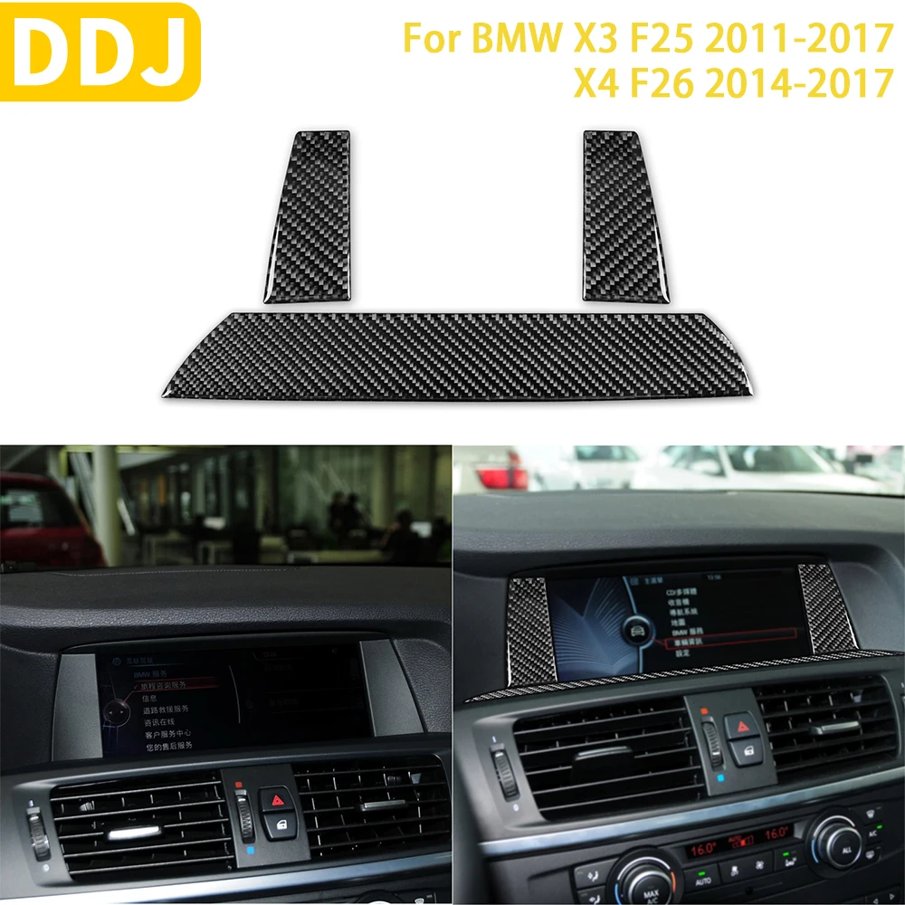 For BMW X3 F25 2011-2017 X4 F26 2014-2017 Real Carbon Fiber Interior Display Frame Trim Sticker Decoration Accessories Styling
For BMW X3 F25 2011-2017 X4 F26 2014-2017 Real Carbon Fiber Interior Display Frame Trim Sticker Decoration Accessories Styling