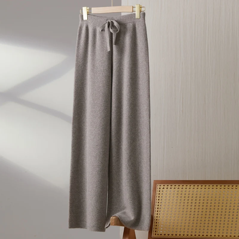 100% Merino Wool Knitted Women's Wide Leg Elastic Waist Pants Thick Warm Fashion Lady Versatile Simple Trousers for AutumnWinter
100% Merino Wool Knitted Women's Wide Leg Elastic Waist Pants Thick Warm Fashion Lady Versatile Simple Trousers for AutumnWinter