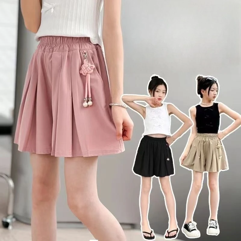 Kids Girls Cute Pleated Shorts 2025 New Children Summer Thin Whide Leg Pants Teenage Girls Pink Khaki Skirt Pants Chinese Style
Kids Girls Cute Pleated Shorts 2025 New Children Summer Thin Whide Leg Pants Teenage Girls Pink Khaki Skirt Pants Chinese Style