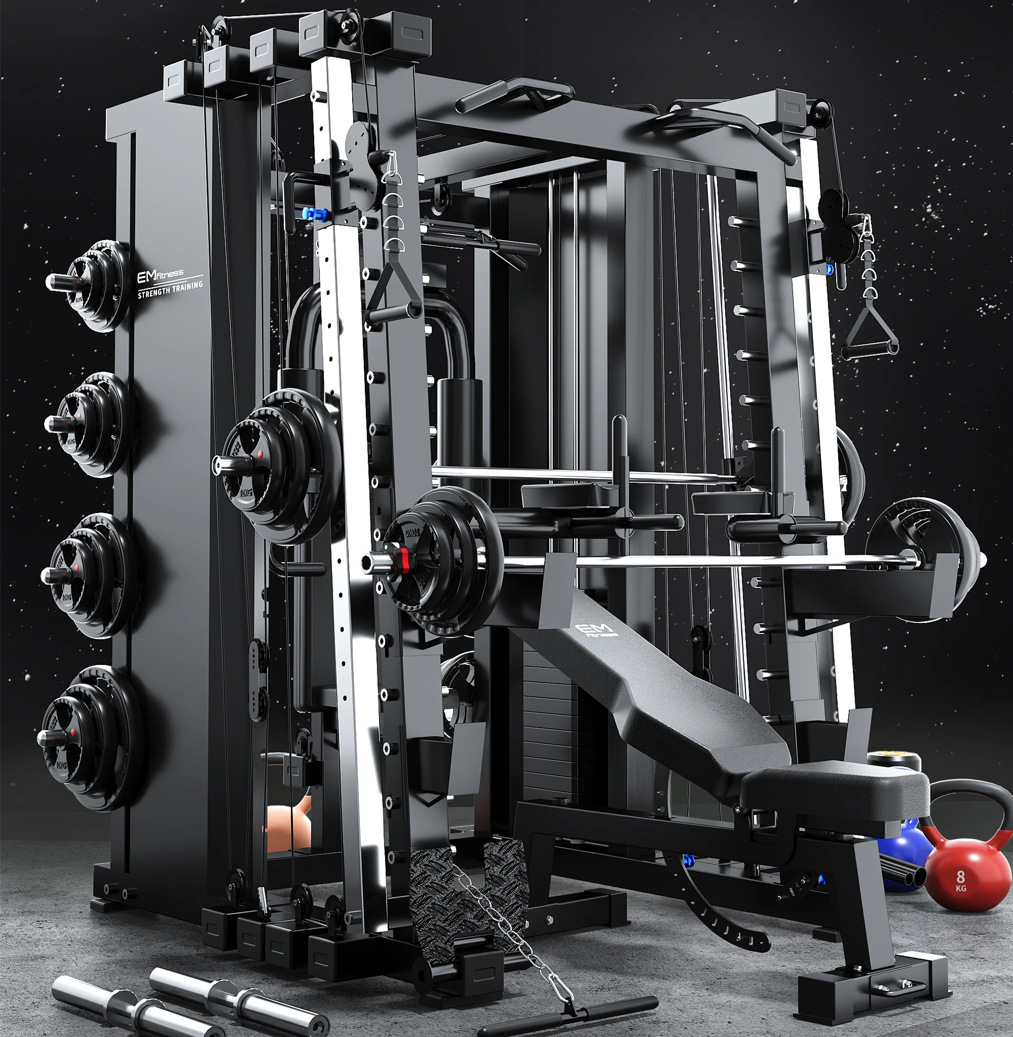 Hot Sale Gym Equipment Multi Functional Body Building Home Gym Use Smith Machine
Hot Sale Gym Equipment Multi Functional Body Building Home Gym Use Smith Machine