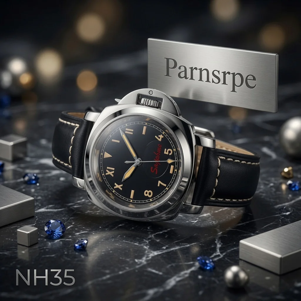 parnsrpe 40mm NH35 Automatic Case Stainless Steel with Handle Men's Watches Sapphire Glass Green Luminous Dial Leather Strap
parnsrpe 40mm NH35 Automatic Case Stainless Steel with Handle Men's Watches Sapphire Glass Green Luminous Dial Leather Strap