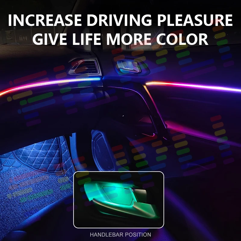 Multi Color Car Acrylic LED Strip RGB Night Driving Ambient Light With Bluetooth Control Easy To Install
Multi Color Car Acrylic LED Strip RGB Night Driving Ambient Light With Bluetooth Control Easy To Install