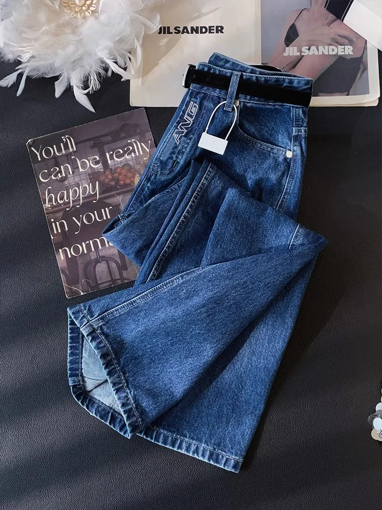 Blue High Waist Wide Leg Jeans Women's Spring New Style plus Size Slimming Casual Fashionable Denim Pants
Blue High Waist Wide Leg Jeans Women's Spring New Style plus Size Slimming Casual Fashionable Denim Pants