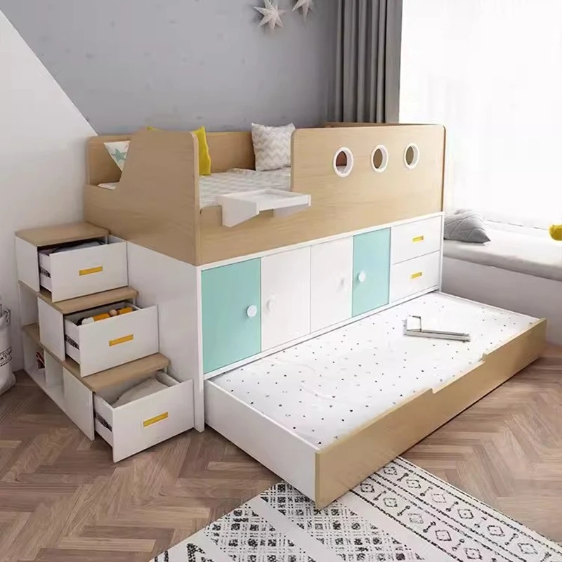 Furniture Children's Multifunctional High and Low Bed Mother and Child Upper and Lower Bed Wardrobe Combination Bed
Furniture Children's Multifunctional High and Low Bed Mother and Child Upper and Lower Bed Wardrobe Combination Bed