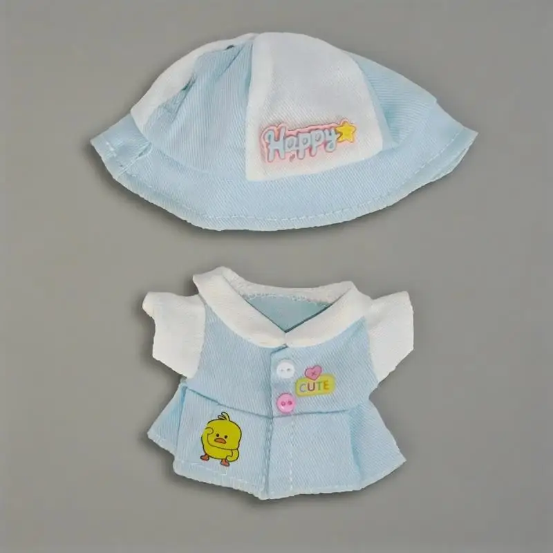 Labubu Doll Fashion Set Cute White Shirt Hat Animal Overalls Doll Clothes Accessory Gift for 15/17cm Doll 
Labubu Doll Fashion Set Cute White Shirt Hat Animal Overalls Doll Clothes Accessory Gift for 15/17cm Doll