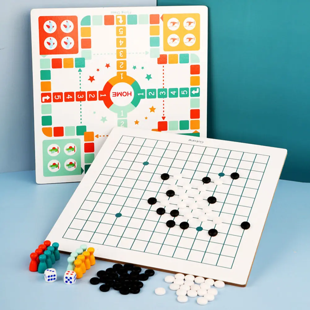 1Set Family Interactive Chess Wood Material Versatile Flying Chess Five-in-A-Row Game Board Educational Plaything for Parent
1Set Family Interactive Chess Wood Material Versatile Flying Chess Five-in-A-Row Game Board Educational Plaything for Parent