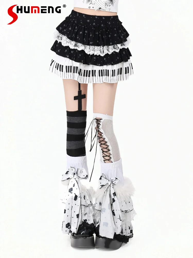 Japanese Fashion Streetwear Sweet Cool Girl Y2K Mini Skirts Lace Splicing Star Printing Versatile Cake Skirt Women Summer 2026
Japanese Fashion Streetwear Sweet Cool Girl Y2K Mini Skirts Lace Splicing Star Printing Versatile Cake Skirt Women Summer 2026