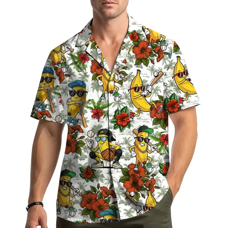 Banana Leaf Hawaiian Shirt Men's Tropical Banana Leaf Print Casual Short Sleeve Button Down Beach Shirt Vacation Aloha Shirt
Banana Leaf Hawaiian Shirt Men's Tropical Banana Leaf Print Casual Short Sleeve Button Down Beach Shirt Vacation Aloha Shirt