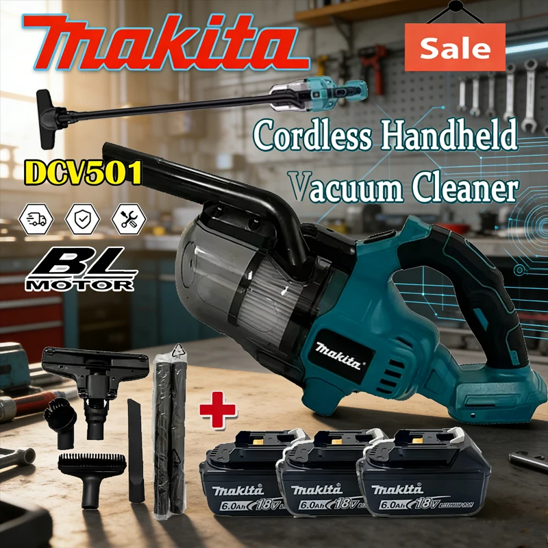 Makita DCV501 Cordless Handheld Vacuum Cleaner Portable Brushless Vehicle Mounted Floor Cleaner Household Power Tools FitCar
Makita DCV501 Cordless Handheld Vacuum Cleaner Portable Brushless Vehicle Mounted Floor Cleaner Household Power Tools FitCar
