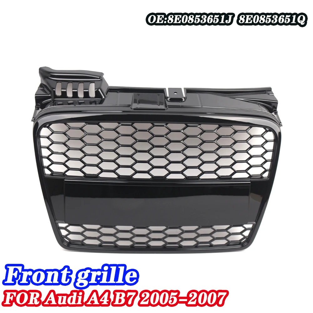 Suitable for Audi A4 B7 Front Bumper Bright Black Medium Mesh Honeycomb Air Intake Front Grille 2005-2007
Suitable for Audi A4 B7 Front Bumper Bright Black Medium Mesh Honeycomb Air Intake Front Grille 2005-2007