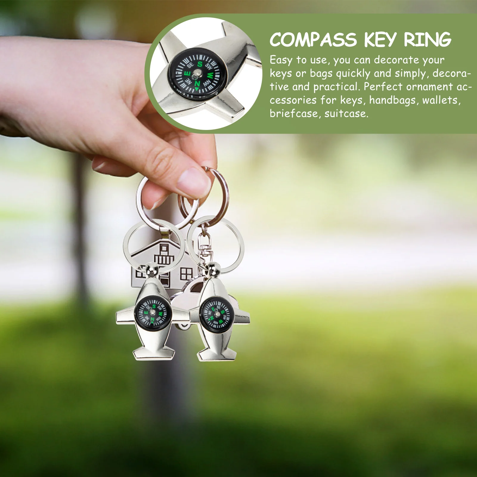 3pcs Aircraft Compass Keychain Zinc Alloy Mini Key Ring Durable Practical Key Pendant Travel Camping Hiking Accessories
3pcs Aircraft Compass Keychain Zinc Alloy Mini Key Ring Durable Practical Key Pendant Travel Camping Hiking Accessories