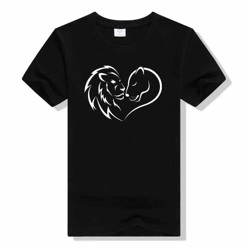 Lion Love Pattern Decorat t shirt Summer Clothing Lion King Sweet Love Valentine Fashion Casual Cartoon Graphic T-shirts
Lion Love Pattern Decorat t shirt Summer Clothing Lion King Sweet Love Valentine Fashion Casual Cartoon Graphic T-shirts
