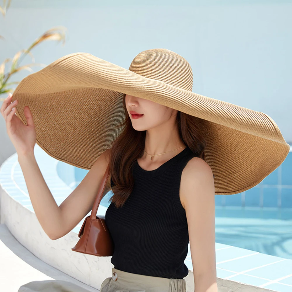 HT5081 Packable Straw Hat Women Large Brim Summer Sun Hat Female Big Brim Beach Hat Ladies Outside Travel Packable Floppy Hats
HT5081 Packable Straw Hat Women Large Brim Summer Sun Hat Female Big Brim Beach Hat Ladies Outside Travel Packable Floppy Hats