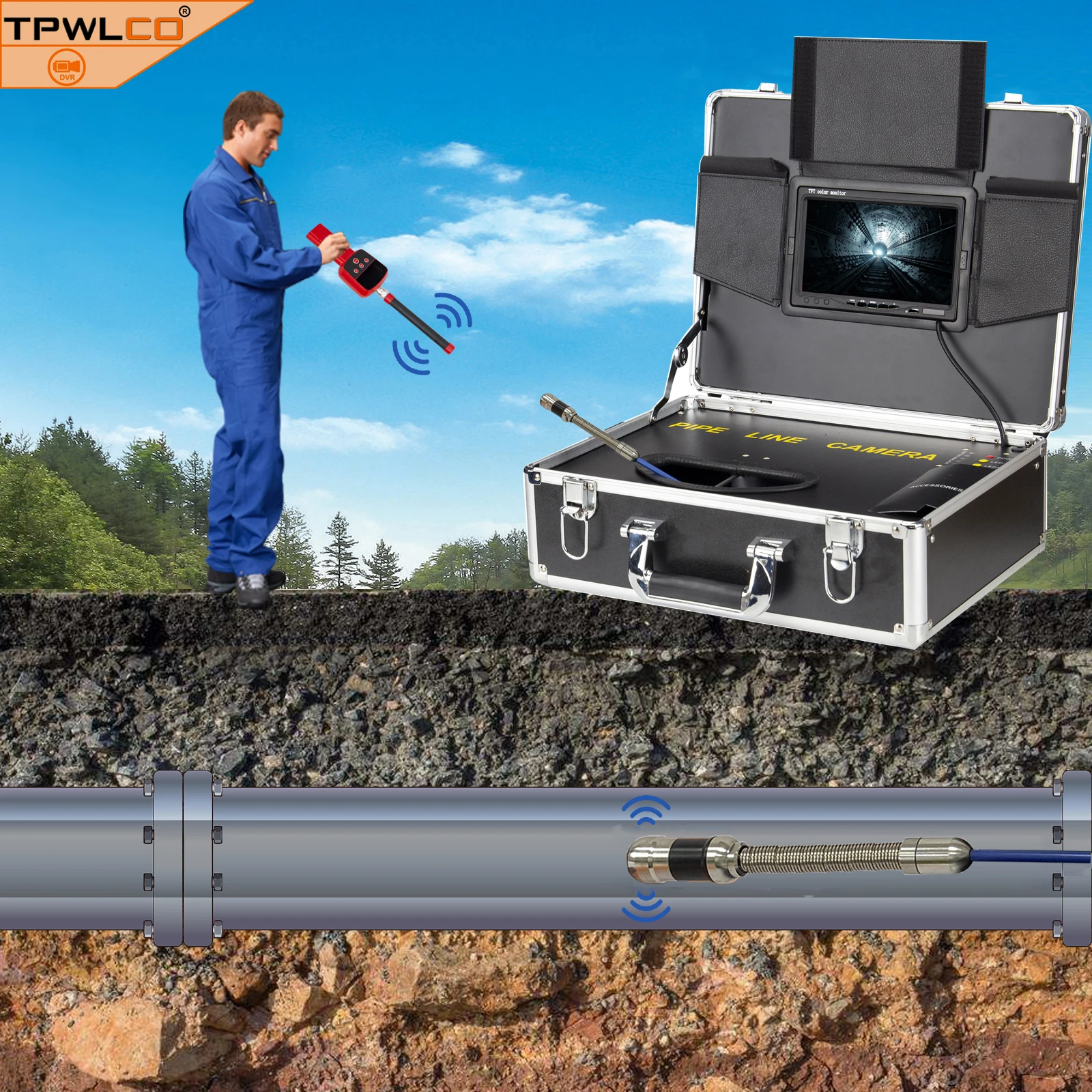7 inch LCD 1080P 25MM Camera Head 20m Cable Pipe Inspection Camera 512HZ Locator+Receiver
7 inch LCD 1080P 25MM Camera Head 20m Cable Pipe Inspection Camera 512HZ Locator+Receiver