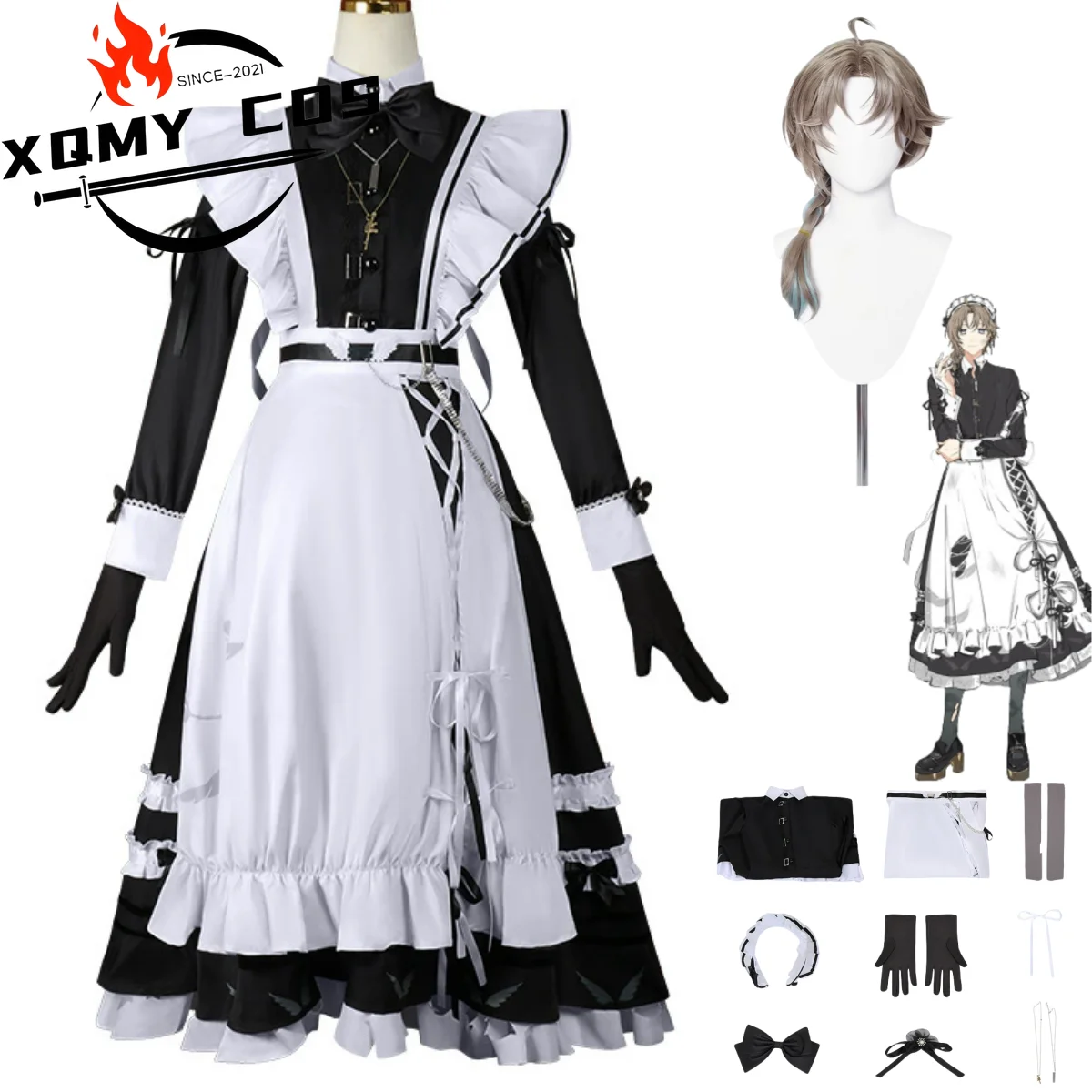 XqVirtual YouTuber Kanakana Cosplay Costume VTuber NIJISANJI Maid Dress Lolita Long Skirt Wig Man Woman Sexy Carnival Suit
XqVirtual YouTuber Kanakana Cosplay Costume VTuber NIJISANJI Maid Dress Lolita Long Skirt Wig Man Woman Sexy Carnival Suit