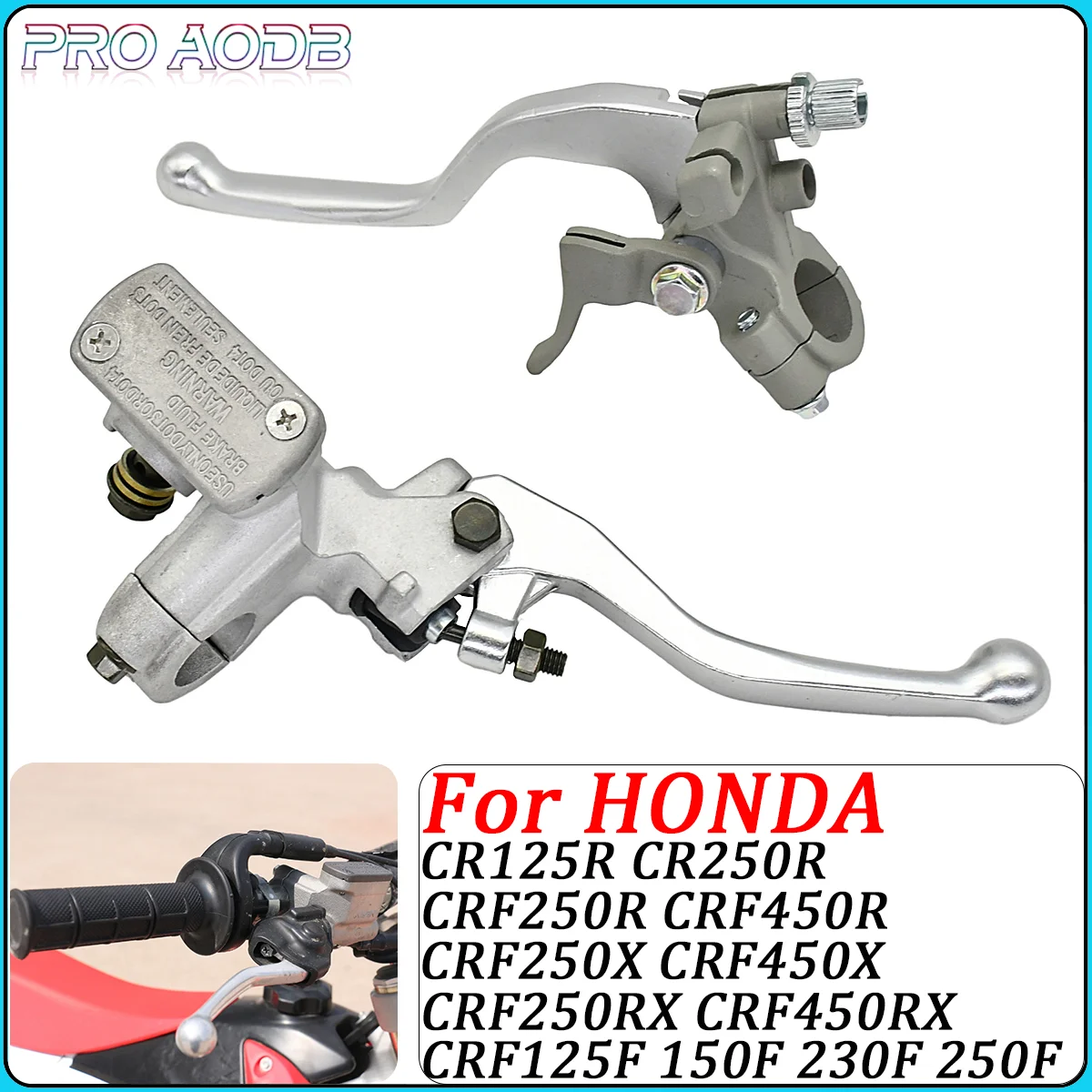 Motorcycle Hydraulic Brake Pump Master Cylinder Black Left Right Disc Brake Lever For HONDA CRF250R/X CRF 450R/X CR125R/CR250R
Motorcycle Hydraulic Brake Pump Master Cylinder Black Left Right Disc Brake Lever For HONDA CRF250R/X CRF 450R/X CR125R/CR250R