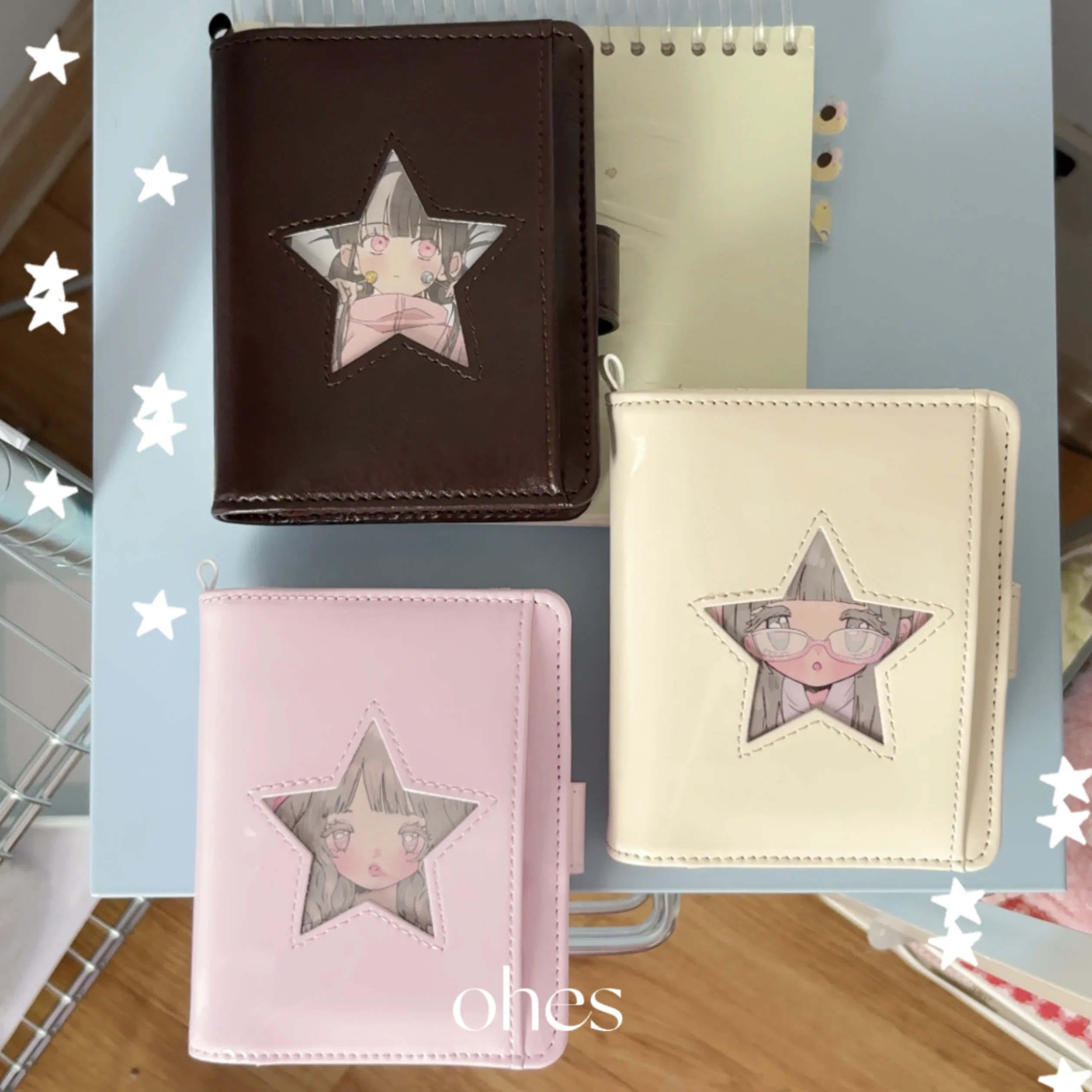 Korean Style M5 Refillable Notebook, Glossy PU Leather Binder with Pentagram Star Design, Mini Planner for Women
Korean Style M5 Refillable Notebook, Glossy PU Leather Binder with Pentagram Star Design, Mini Planner for Women