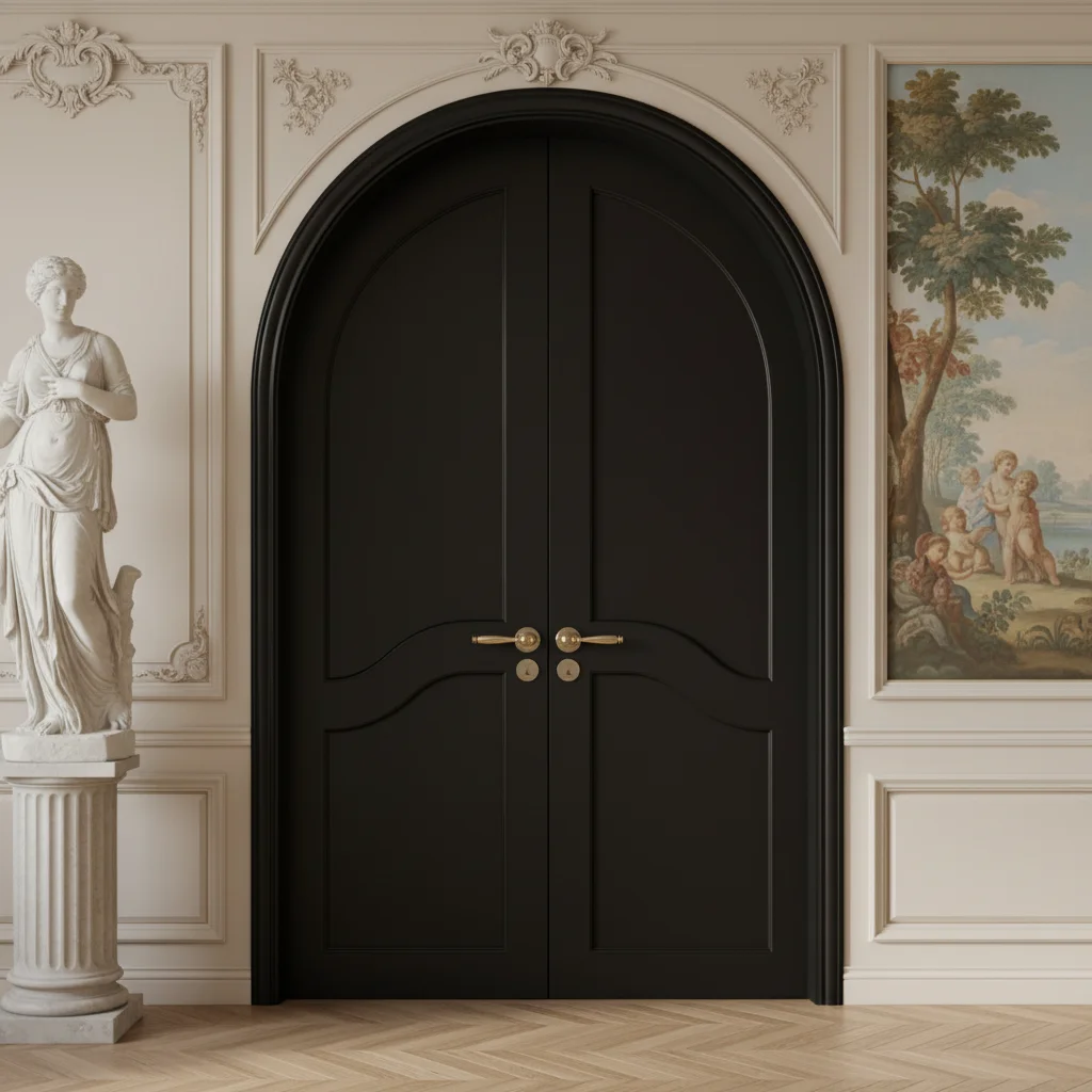 Customization Modern Double French Retro Slab Door Arc Arched Black Solid Wood Composite Waterproof For Bedroom Use Finished
Customization Modern Double French Retro Slab Door Arc Arched Black Solid Wood Composite Waterproof For Bedroom Use Finished