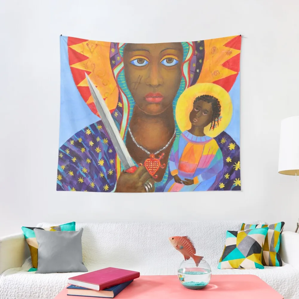 Black Madonna Poland artwork Polish Madonna print Virgin Mary painting Our Lady Religious painting Tapestry Wall Mural Tapestry
Black Madonna Poland artwork Polish Madonna print Virgin Mary painting Our Lady Religious painting Tapestry Wall Mural Tapestry
