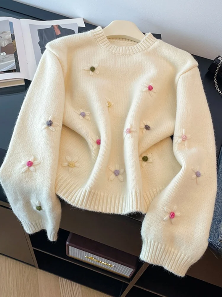 Стильный и милый свитер-гольф для женщин: зимний свободный вязаный топ, модный и универсальный, светло-бежевого цвета, для девушек.
Стильный и милый свитер-гольф для женщин: зимний свободный вязаный топ, модный и универсальный, светло-бежевого цвета, для девушек.