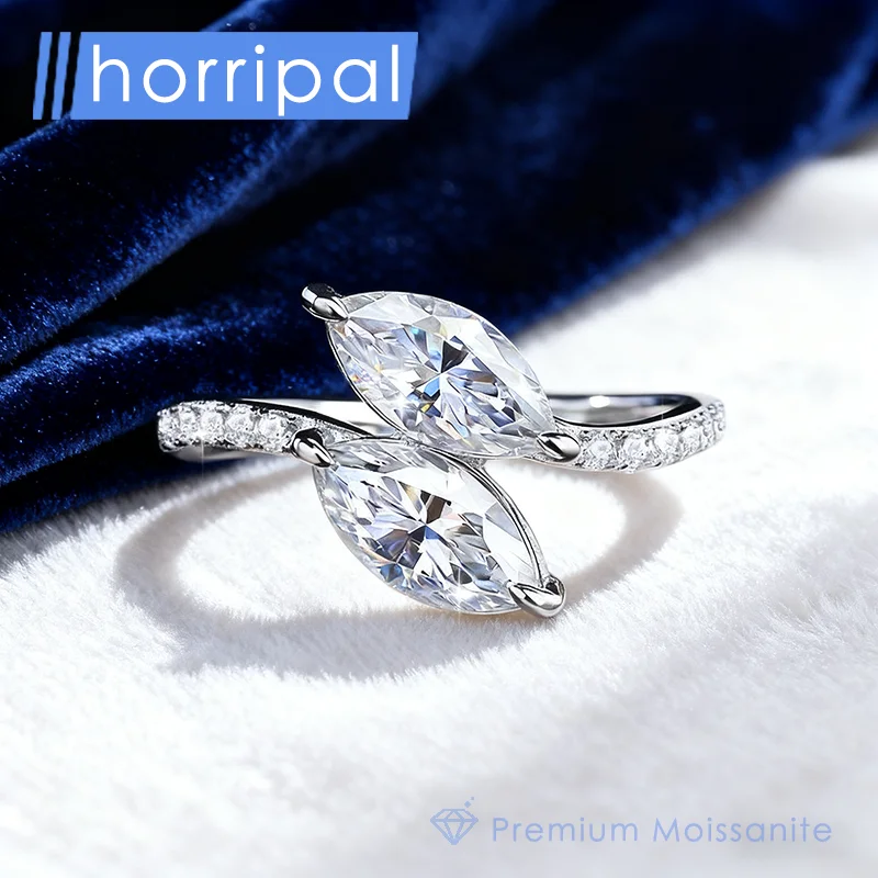 2 Stones Marquise Cut Moissanite Ring with GRA Certificate Silver Plated 18K White Gold Waterproof Jewelry Luxury Ring for Women
2 Stones Marquise Cut Moissanite Ring with GRA Certificate Silver Plated 18K White Gold Waterproof Jewelry Luxury Ring for Women