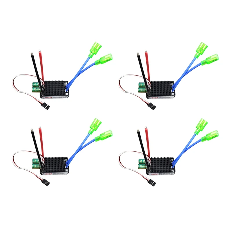 Eco-Friendly-4X High Power 12V-24V Waterproof Bidirectional RC ESC Brush ESC For RC Car And Boat 640A
Eco-Friendly-4X High Power 12V-24V Waterproof Bidirectional RC ESC Brush ESC For RC Car And Boat 640A