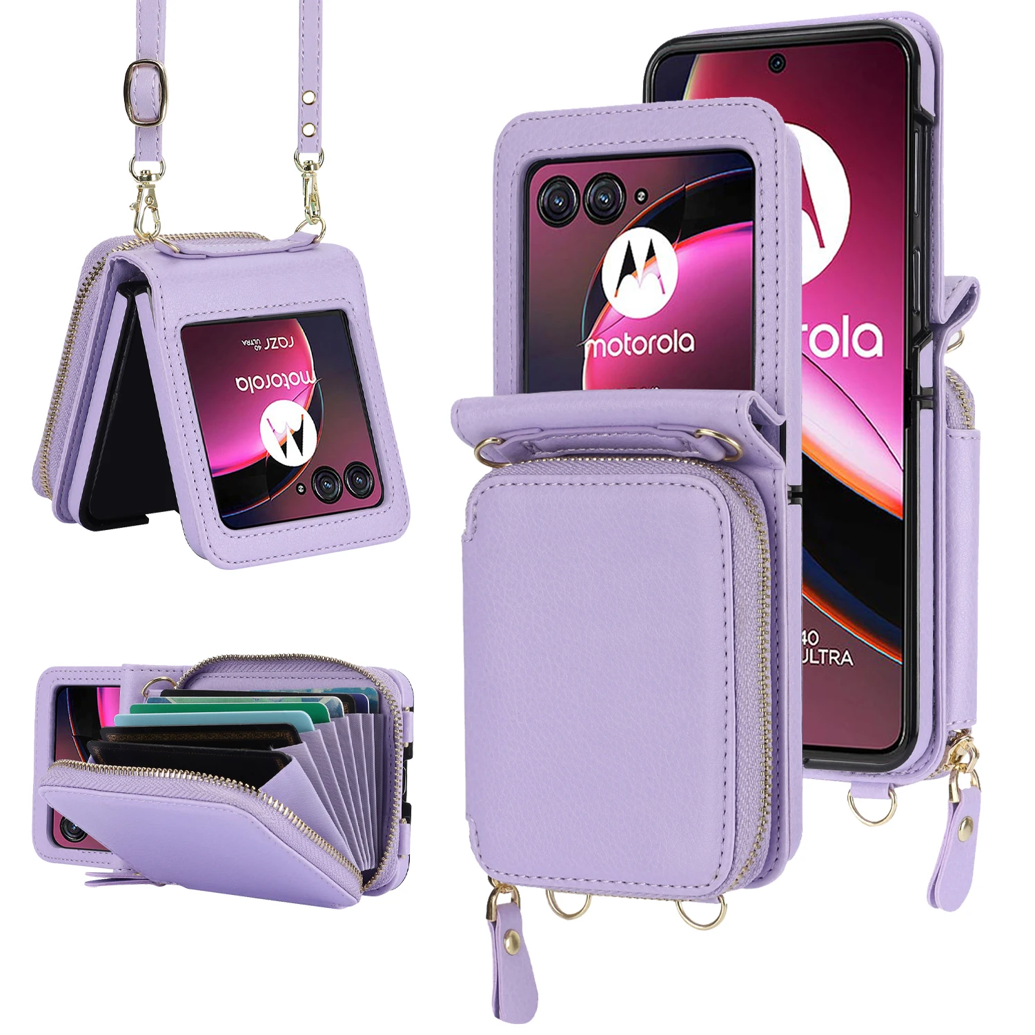 Crossbody Zipper Cards Solt Wallet Leather Case for Motorola Razr 60 50 Ultra Razr50 Long Lanyard Bag RFID Multifunctional Cover
Crossbody Zipper Cards Solt Wallet Leather Case for Motorola Razr 60 50 Ultra Razr50 Long Lanyard Bag RFID Multifunctional Cover