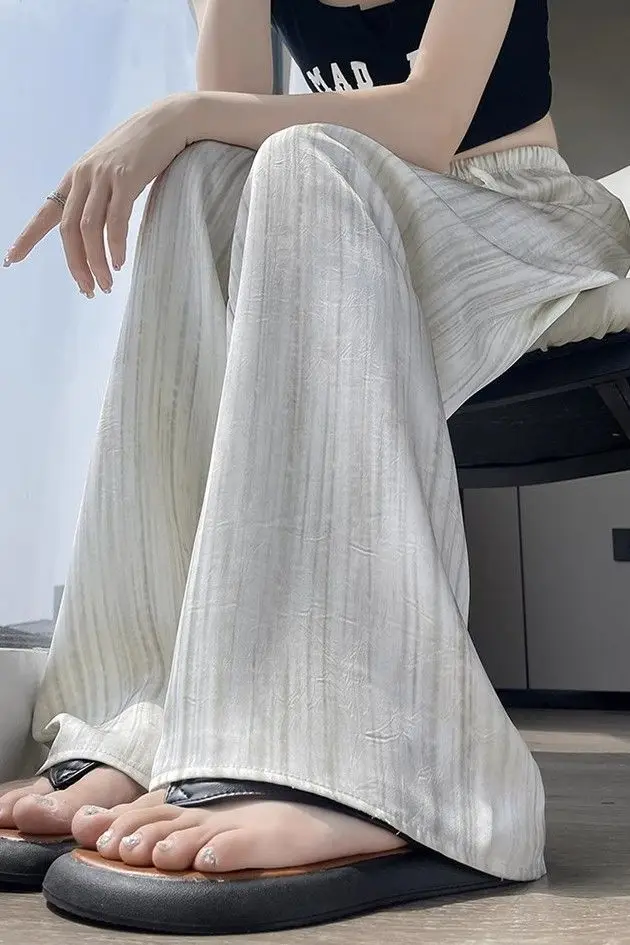 Tie Dye Gradient Color Wide Leg Women's 2024 New Summer Patchwork Elasticized High-waisted Loose Hanging Casual Pants C297
Tie Dye Gradient Color Wide Leg Women's 2024 New Summer Patchwork Elasticized High-waisted Loose Hanging Casual Pants C297